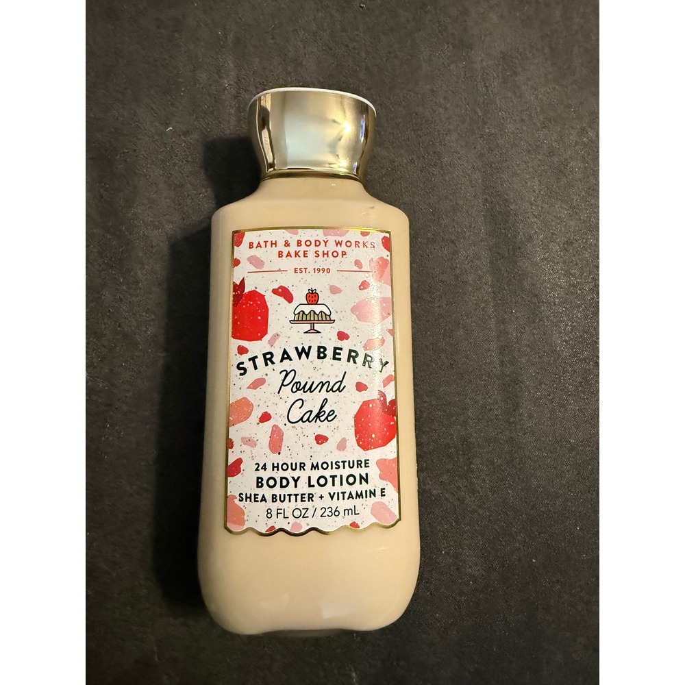 Bath & Body Works Strawberry Pound Cake Bake Shop Body Lotion 8oz Shea Vitamin E